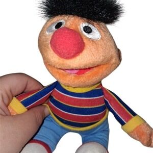 Fisher-Price Sesame Street Ernie Plush Doll 9" Vintage‎ Collectible